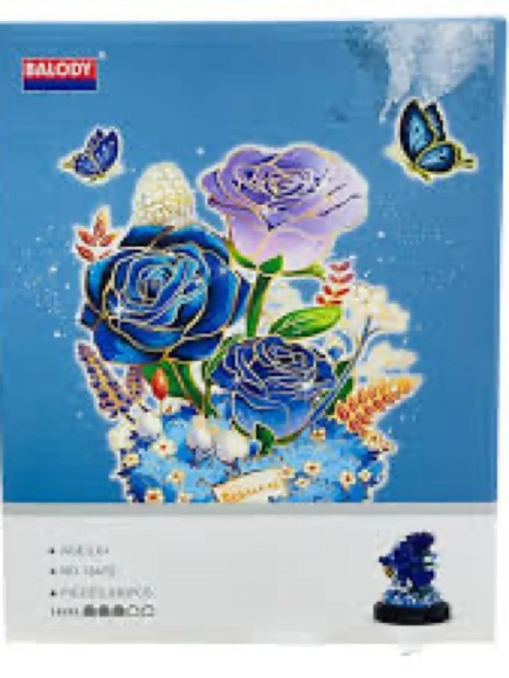 Blue and Purple Flower Building Set
